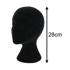Female Head Model Foam Mannequin Head Wigs Hats Jewelry Display Stand Black
