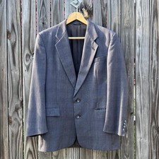 Vintage 90s Christian Dior Le Connaisseur blue plaid blazer