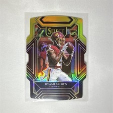 Panini 2021 Select Club Level Dyami Brown #267 Black & Gold Prizm Die-Cut RC NFL