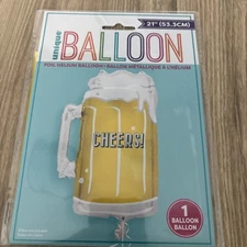 Unique Balloon 21” Foil Helium Beer Mug Balloon Cheers!