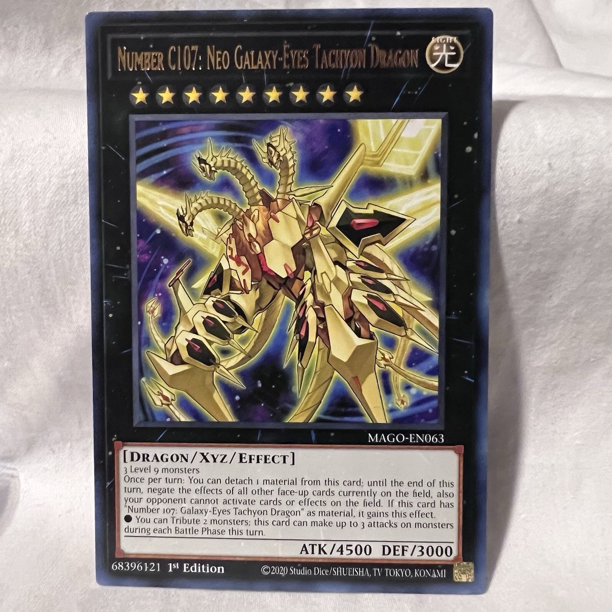 化石　E-6 Yugioh Number C107: Neo Galaxy-Eyes Tachyon Dragon MAGO-EN063 Rare