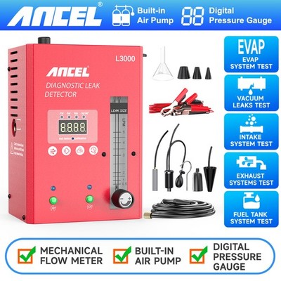 ANCEL L3000 Vacuum Smoke Machine Digital Pressure Gauge Automotive Leak Tester