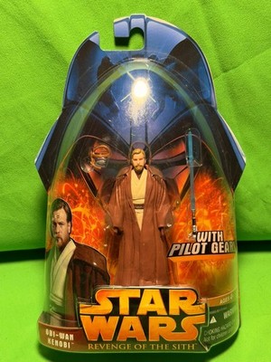2005 Star Wars Revenge of the Sith Obi-Wan Kenobi With Pilot Gear Action  #55