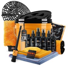 Autowasch Set ADBL Autoshampoo Felgenreiniger Lackpflege 16-teilig mit 13L-Eimer