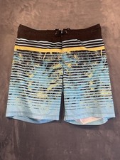 Roundtree and Yorke Swim Shorts Men  s XL Blue Polyester Zip Fly Drawstring