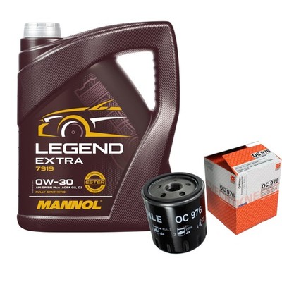 MAHLE Ölfilter 5 L MANNOL Legend Extra 0W-30 für Opel Corsa F X19 1.2