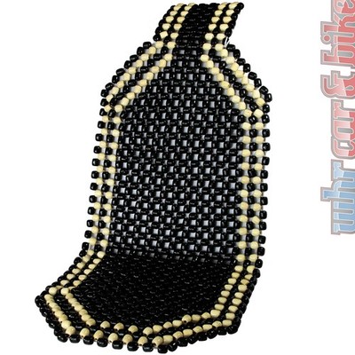 Holzkugel Sitzauflage Black Sitzaufleger schwarz Massage Holzperlen 39x127cm