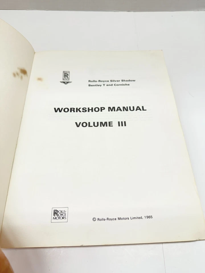 Rolls Royce Silver Shadow Bentley Serie T Corniche Manual de taller Vol 3 Cuerpo D Foto 2 de 4