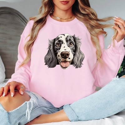 Cocker Spaniel Hundegesicht Damen Sweatshirt Damen Animal Grafik Pullover
