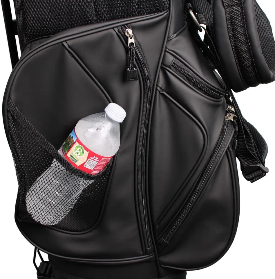 Nueva bolsa de pie de golf Powerbilt TPS Dunes 14 vías 9" de cuero sintético liviana Foto 3 de 4