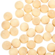 300Pcs Solid Khaki Wooden Beads Round for DIY Jewelry Creative Craft Accessories