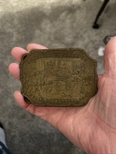Original Vintage Tiffany NY American Express Brass Belt Buckle