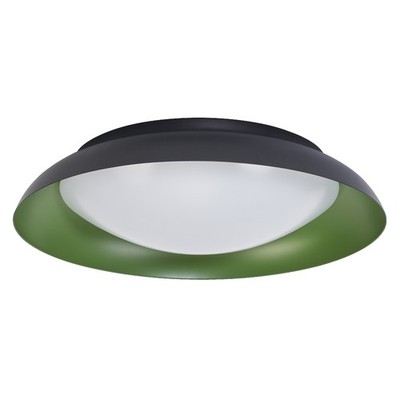 LEDVANCE Orbis Plate LED-Deckenleuchte, schwarz-grün, 35W, 1700lm, 3000K, 430mm,