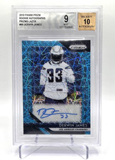 DERWIN JAMES 2018 Panini Prizm {LAZER AUTO} Rookie RC; *BGS 9, AU 10* - SSP