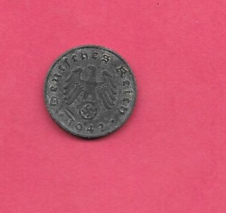 GERMANY GERMAN KM100 1942 A FINE NICE OLD ANTIQUE WWII 5 RIECHSPFENNIG COIN