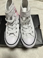 Converse CTAS White Pink Frosting Girls High Top Sneakers Size 12Y Doodles NEW