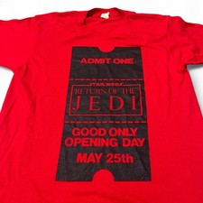 Vtg 1983 Star Wars Return of Jedi Opening Day Movie Promo Shirt Small Yoda Vader