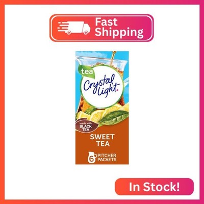 Crystal Light Sweet Tea Naturally Flavored Powdered Drink Mix, 6 ct Pitcher Pack