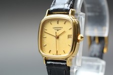 Near MINT LONGINES 152 7099 Gold Dial Date 23mm Qz Women's Watch From JAPAN
