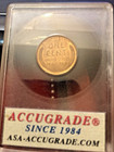 1909 S VDB Lincoln Wheat Copper Cent 1C ACCUGRADE MS 65 RED — photo 2