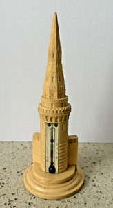 Vintage USSR Spasskaya Tower Desk Thermometer