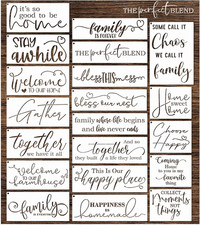 Word Stencils for Painting on Wood Sign Canvas Fabric, Reusable Welcome Farmhous