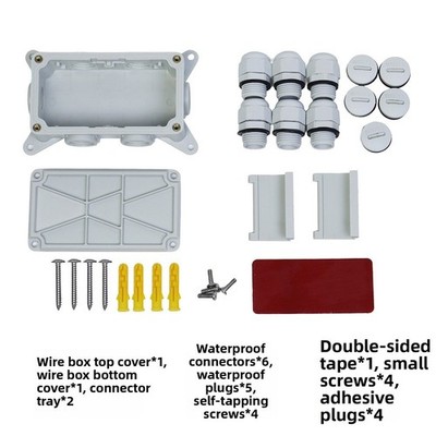Lightweight IP68 Junction Box for WAGO221 2P 3P 5P Outdoor Wiring Projects