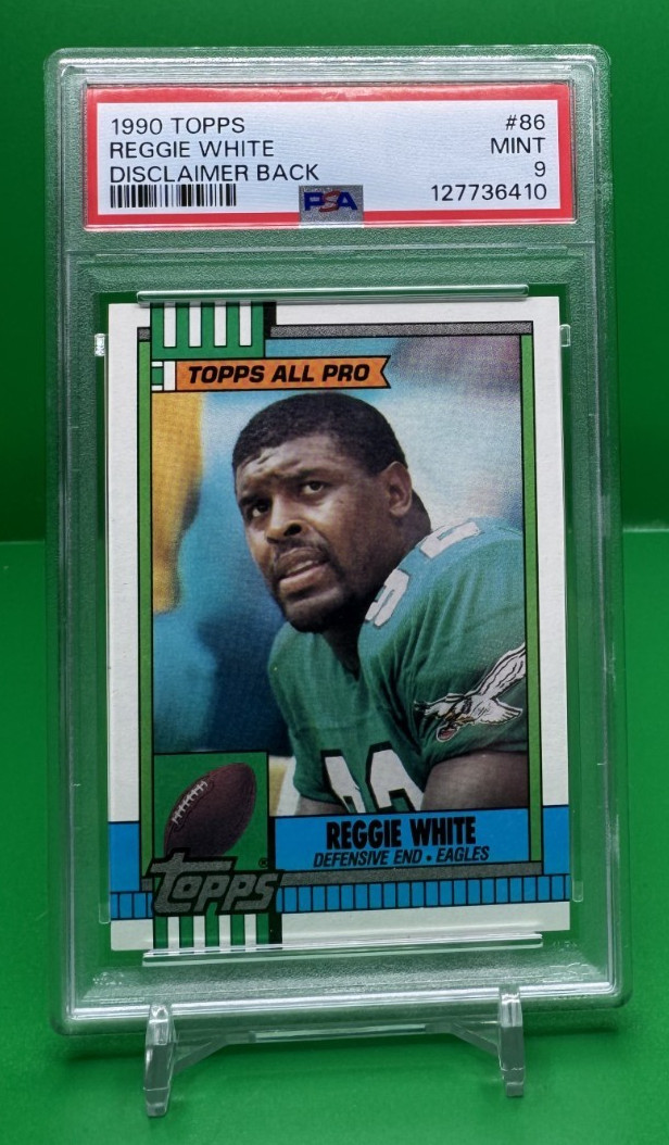 REGGIE WHITE 1990 TOPPS #86 EAGLES/PACKERS HOF PSA 9