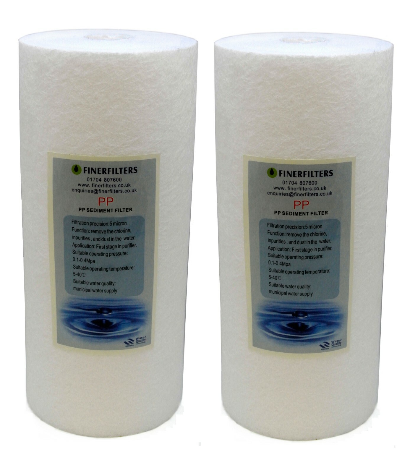 10 In Jumbo Sediment Water Filter for Big Blue, Whole House, RO - 1 Micron x 10 Standardowy oryginalny produkt