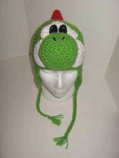 Yoshi Adult Hat with Earflaps 14 Cosplay Mario Bros.