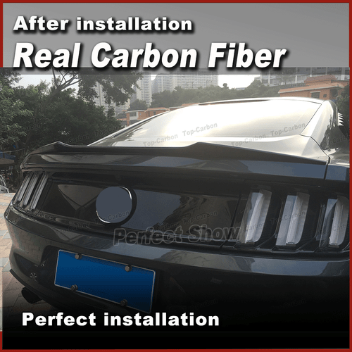 Fit For Ford Mustang GT 2-Door Coupe 2015-18 REAL Carbon Rear Trunk Spoiler Wing - Picture 4 of 14