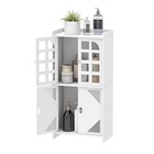 Waterproof Bathroom Tall Cabinet Free Standing White Floor Storage Unit Cupboard