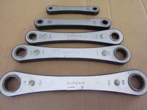 Craftsman Ratcheting Double Box End Wrenches 7/8" thru 1/4" MADE IN USA