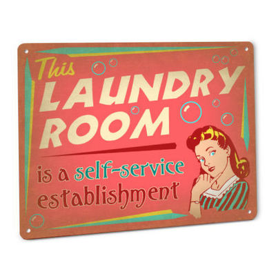 Laundry Room SIGN  Self Service Soap Vintage Art Cabin Launderette Washer 156