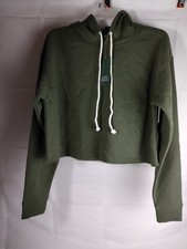 Wild Fable Cropped Hoodie Green/Olive Size Medium Pullover New With Tags