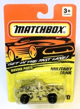 MOC Matchbox 1973 Camo Weasel Military Tank #70 on 1993 Card w/ NOZLEN CASE