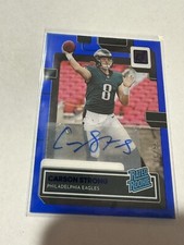 2022 Clearly Donruss CARSON STRONG Rated Rookie Signatures Auto Blue 56/99