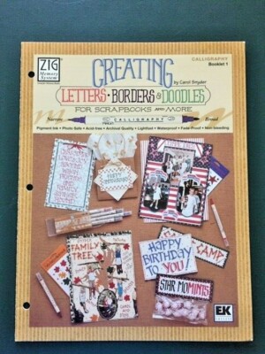Zig memory system CALLIGRAPHY Booklet 1 - Creating Letters - Borders & Doodles