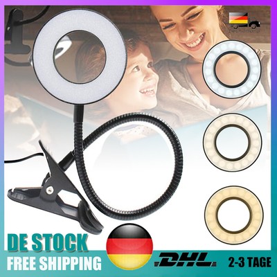 Flexible Adjustable USB Clip On Led Reading Light Lamp Laptop Desk Table 3 Modi