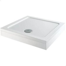 Raised 800 x 800mm Square Shower Tray with Waste Lightweight & Sturdy Bathroom