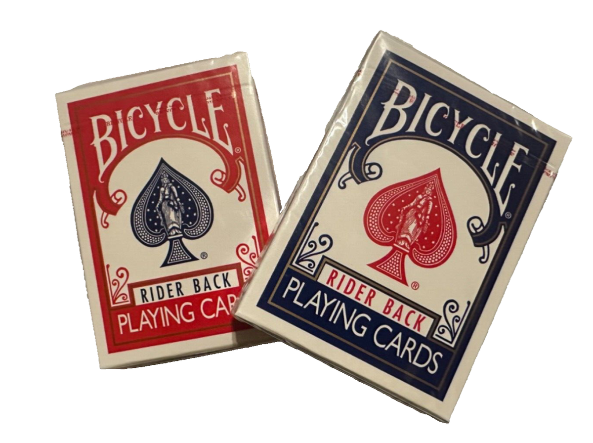 OHIO MADE 2 Deck Set Red Blue Bicycle 808 RIDER BACK BOX Poker