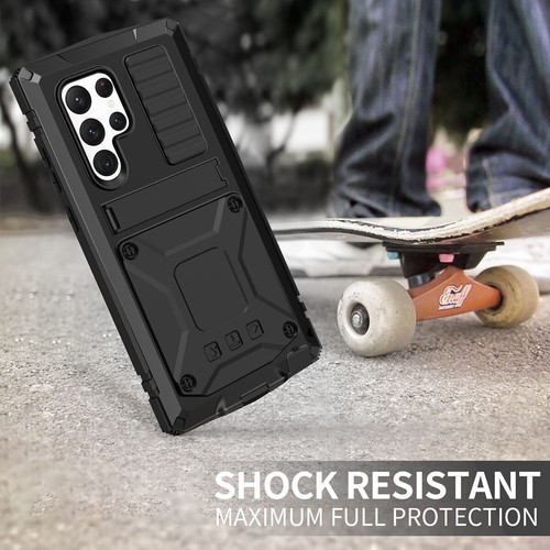 For Samsung Galaxy S22 Ultra Case Metal Shockproof Stand Cover Screen Protector - Picture 4 of 21