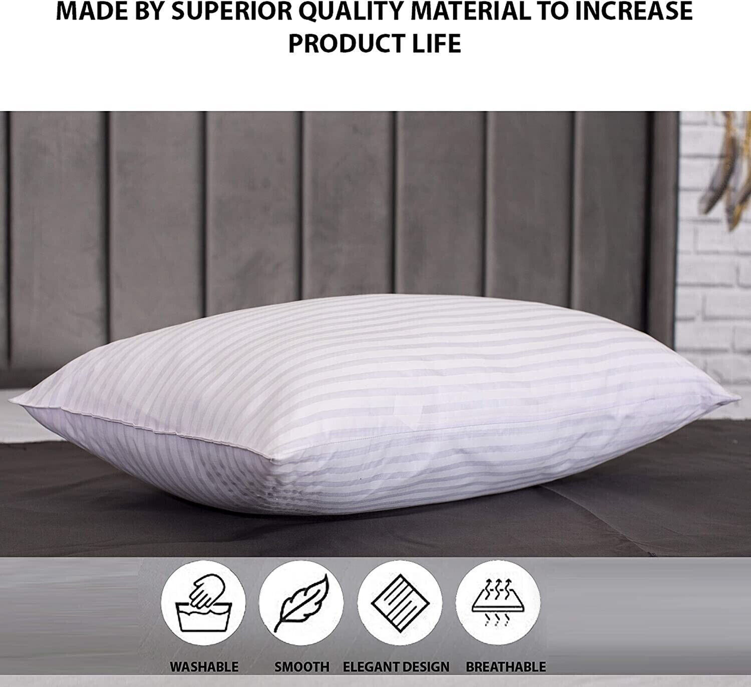 Pillows Striped Ultra Soft Luxury Jumbo Super Bounce Back Pillows 2