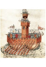 Ship With Armed Soldiers Image De Re Military British Library Board, Postcard