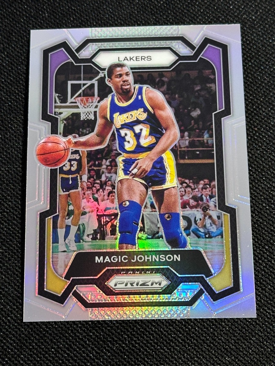Magic Johnson SILVER PRIZM - 2023-24 Panini Prizm #185 | eBay