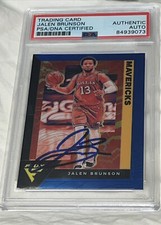 Jalen Brunson 2021-22 Flux Blue PSA DNA AUTHENTIC AUTO