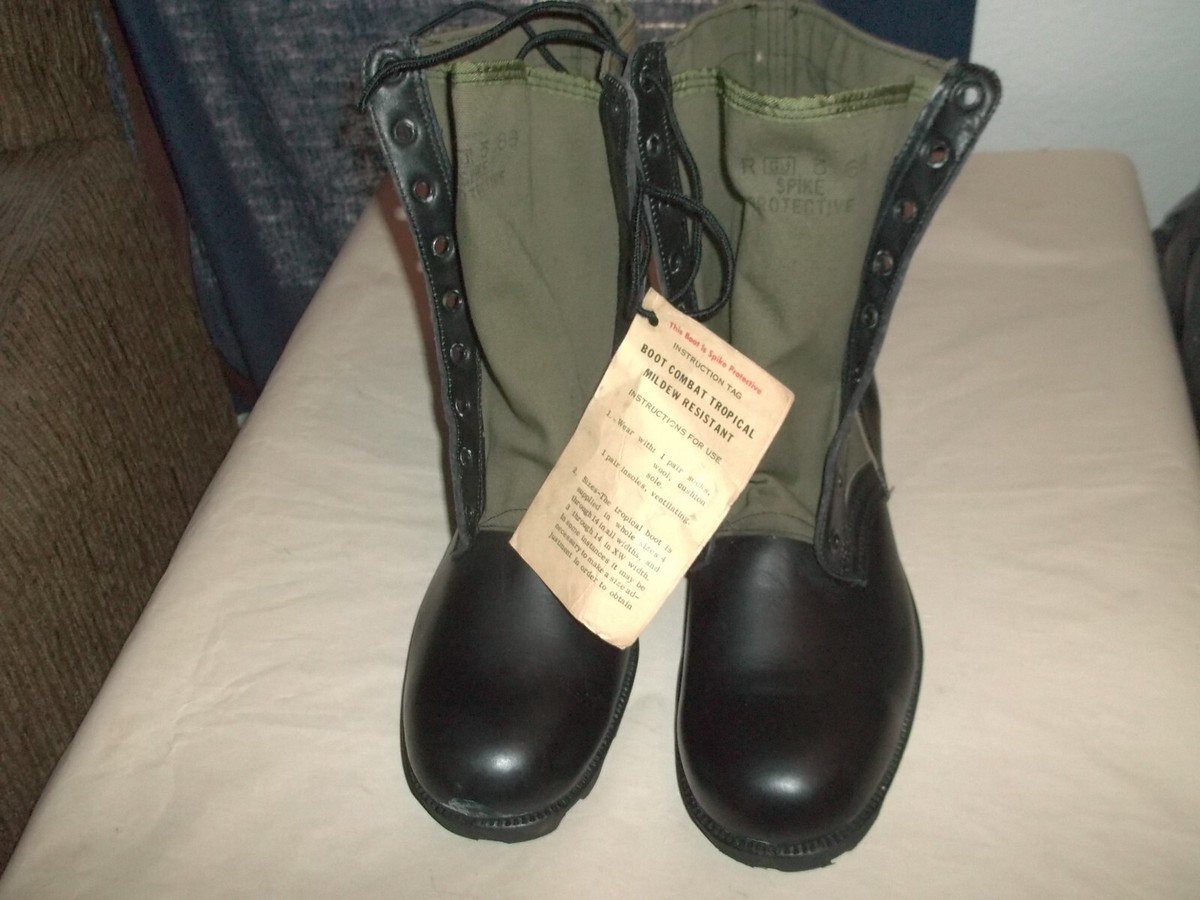 Vietnam War Era Jungle Boots 1968 Genesco Size 10R Panama Sole NWT