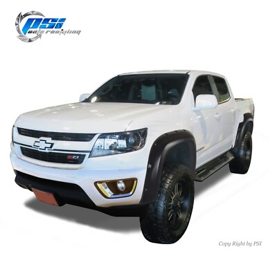 Pocket Bolt Fender Flares Fits Chevrolet Colorado 15-20 ; 5'2'' Bed ; Paintable