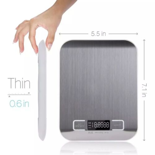 Digital Electronic Kitchen Food Diet Postal Scale Weight Balance 5KG / 1g 11lb - Foto 1 di 7