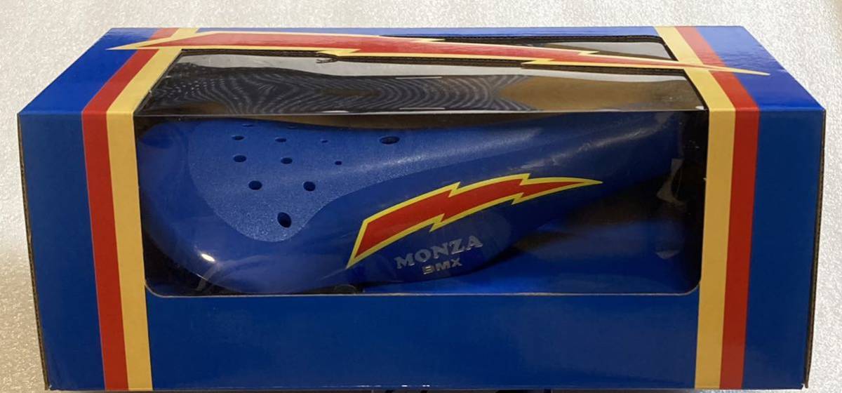 Monza Lightning Bolt Seat Saddle Bmx Black Red Blue 3 Piece Monza Lightning Bolt Seat Saddle Bmx Black Red Blue 3 Piece